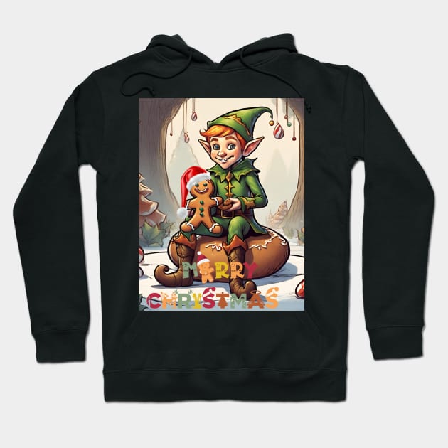 Elf & Gingerbread man Hoodie by blaurensharp00@gmail.com